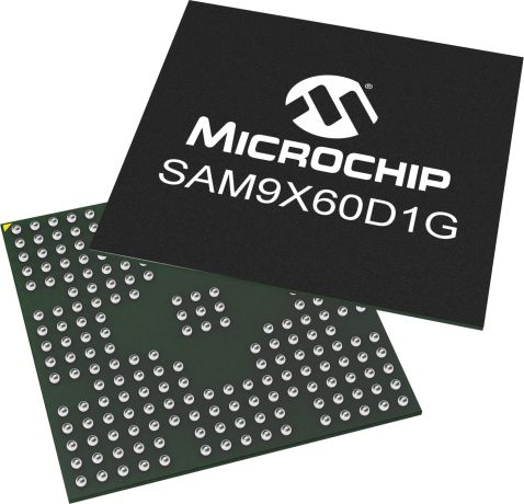 Microchip SAM9X60D1G-I/4FB ARM926EJ-S Microcontroller SAM9X60 32 bit Arm Cortex 600 MHz 233-Pin TFBGA
