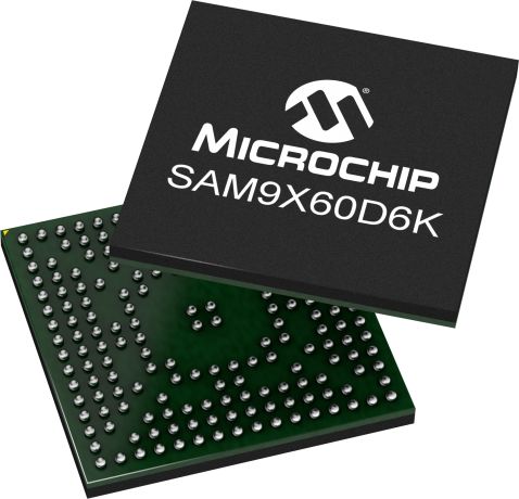 Microchip SAM9X60D6K-I/4GB ARM926EJ-S Microcontroller SAM9X60 32 bit Arm Cortex 600 MHz 196-Pin TFBGA