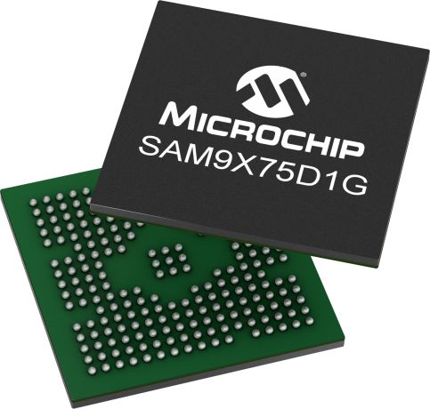 Microchip SAM9X75D1G-I/4TB ARM926EJ-S Microcontroller SAM9X75 SOM 32 bit Arm Cortex 800 MHz 243-Pin TFBGA