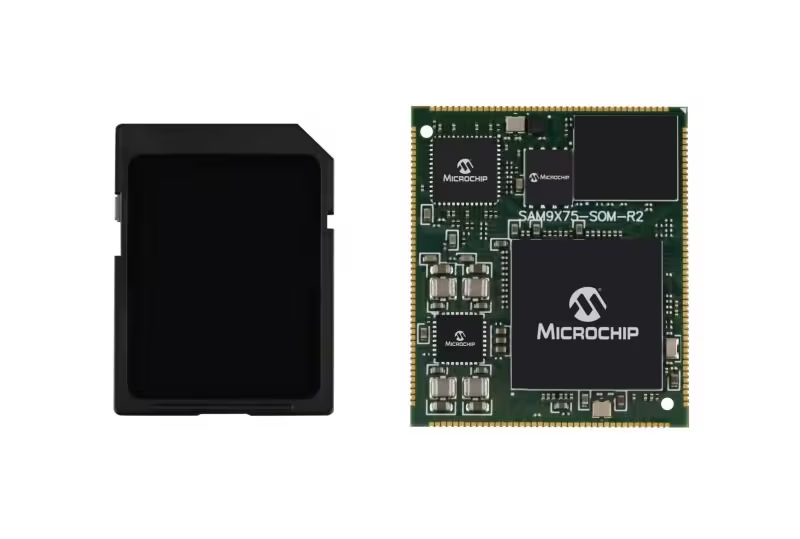 Microchip SAM9X75D5MN0-I/M4B ARM926EJ-S Microprocessor SAM9X75 32 bit ARM 800 MHz 174-Pin Module