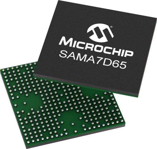 Microchip SAMA7D65D2GT-V/4UB ARM Cortex A7 Microprocessor SAMA7D6 32 bit ARM V7-A 1 GHz 427-Pin TFBGA