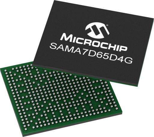 Microchip SAMA7D65D4G-V/4UB ARM Cortex A7 Microprocessor SAMA7D6 32 bit ARM V7-A 1 GHz 427-Pin TFBGA