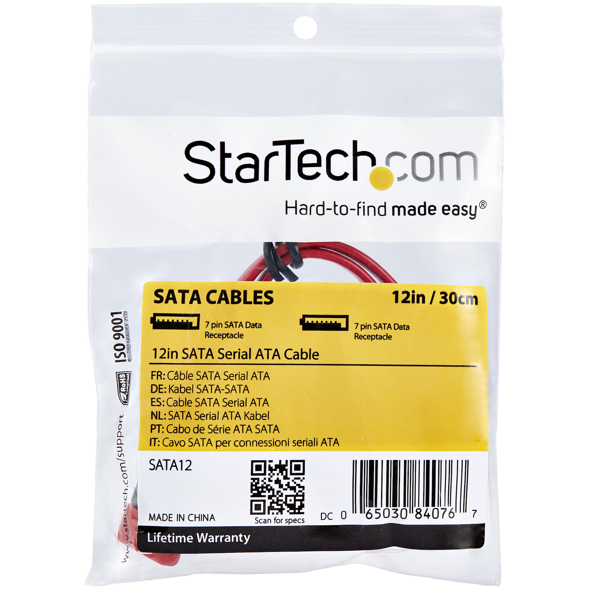 sata12 StarTech.com Female SATA to Female Straight SATA Cable, 300 mm