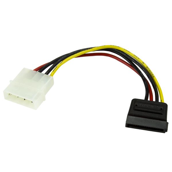 StarTech.com Male LP4 to Female SATA Power SATA Cable, 6 in