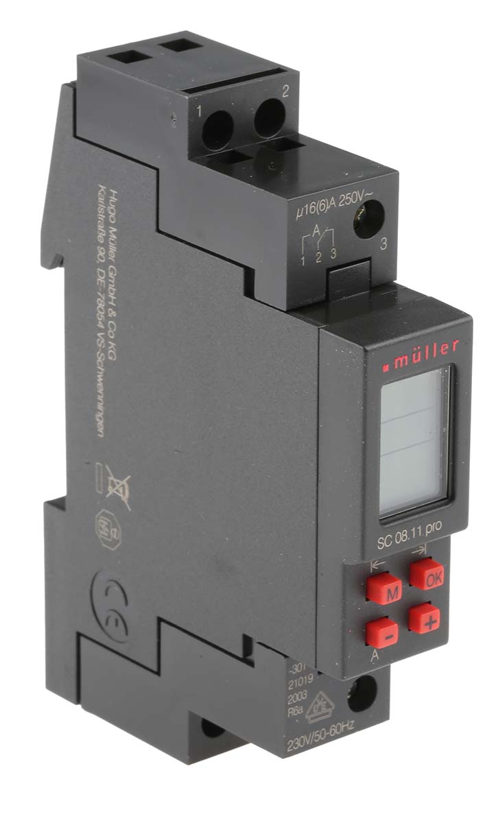 Muller Digital SC DIN Rail Time Switch 230V ac