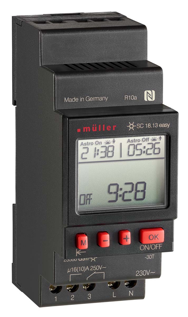 Muller Digital SC 18 DIN Rail Time Switch 230V ac