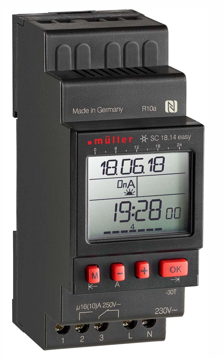 Muller Digital SC 18 DIN Rail Time Switch 230V ac