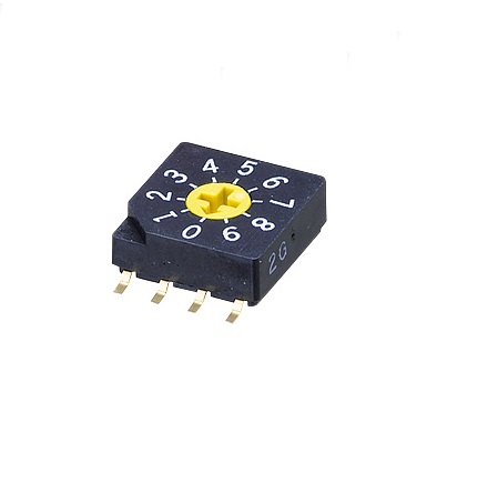 Nidec Components Rotary Coded DIP Switch Through Hole Gull Wing