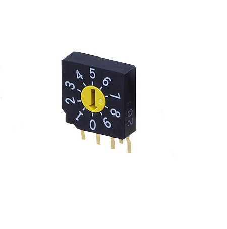 Nidec Components SC-2000, 10 Position SPDT Rotary Switch, 100mA, Pin