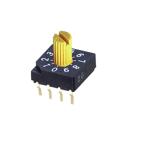 Nidec Components SC-2000, 10 Position SPDT Rotary Switch, 100mA, Snap-In