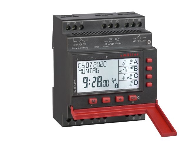 Muller Digital SC Time Switch, 4-Channel 230V ac