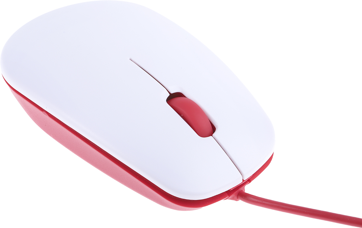 sc0165 Raspberry Pi White, Red Raspberry Pi Mouse