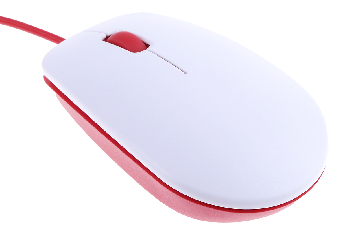 sc0165 Raspberry Pi White, Red Raspberry Pi Mouse