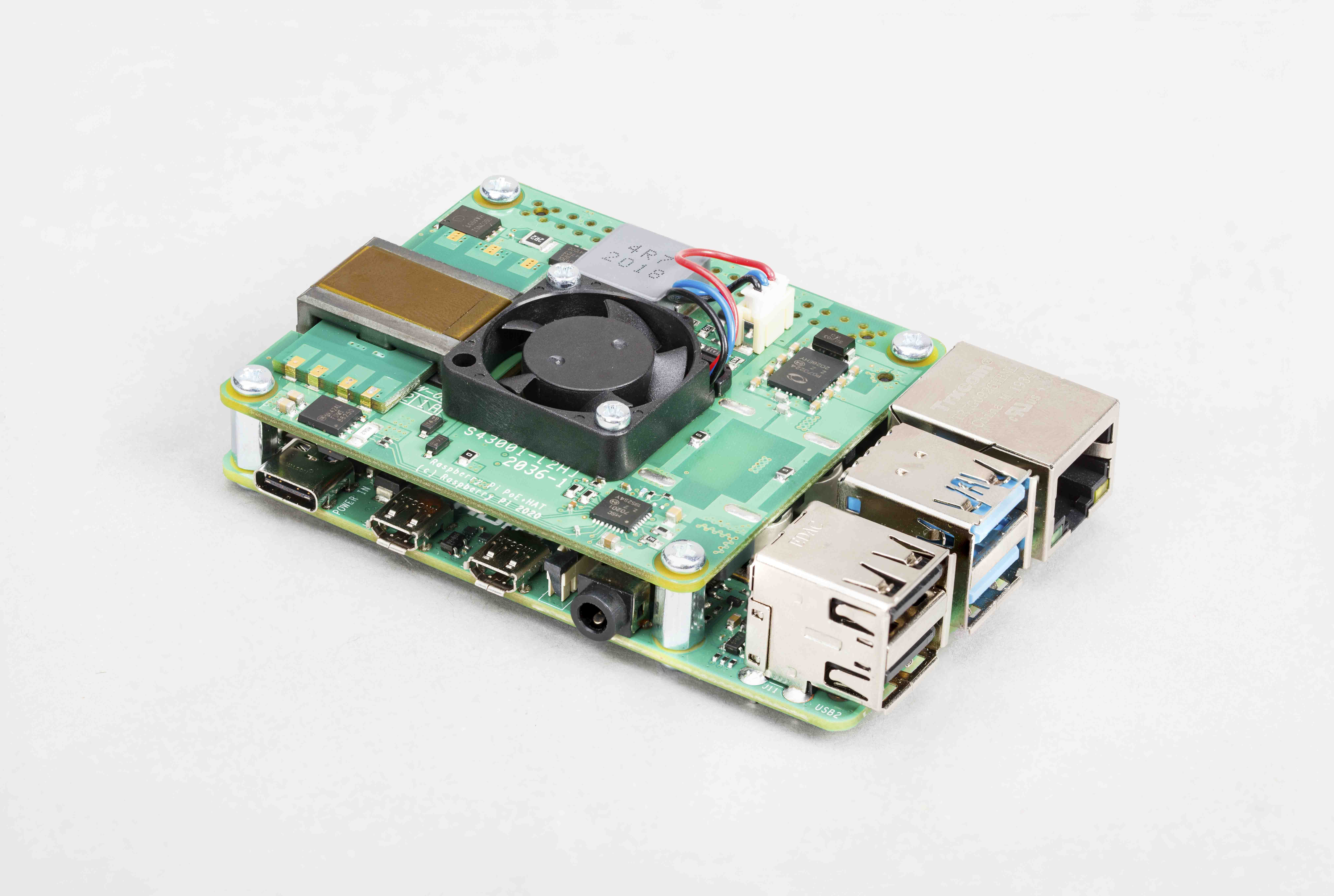 Raspberry Pi PoE + board