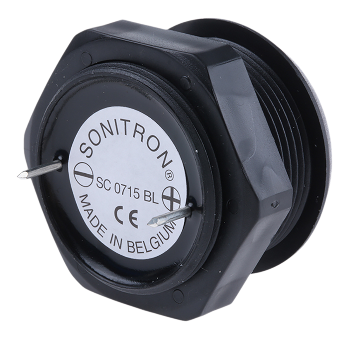 sc0715bl-black Sonitron 98 dB Panel Mount Continuous Internal 26 mm Piezo Buzzer Component 0.7 V dc Min 15V dc Max
