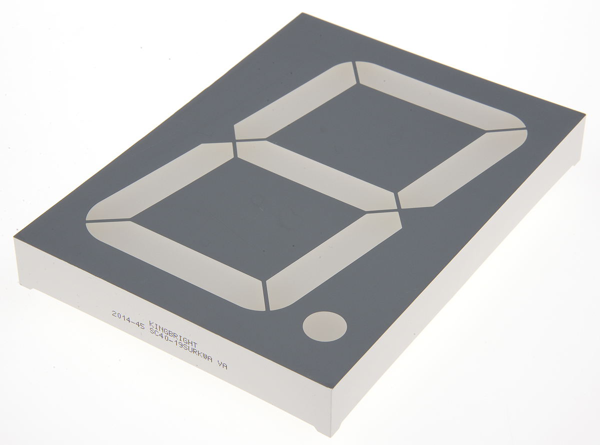 sc40-19surkwa SC40-19SURKWA Kingbright 1 7 Segment LED Display Cathode Red 250mcd Right Side 101 mm