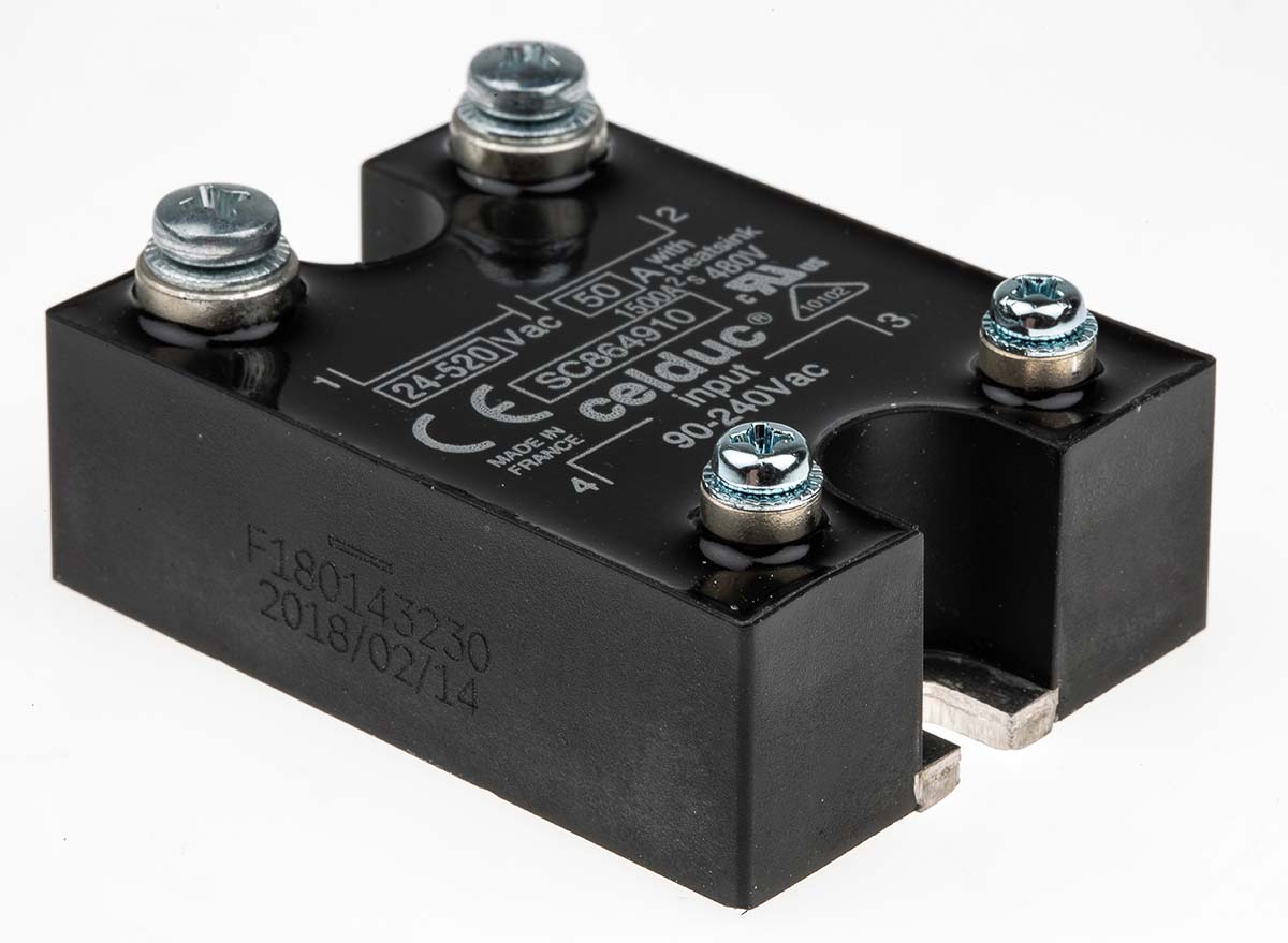 Celduc SC8 Series Solid State Relay, 50 A Load, Panel Mount, 520 Vrms Load, 240V ac Control