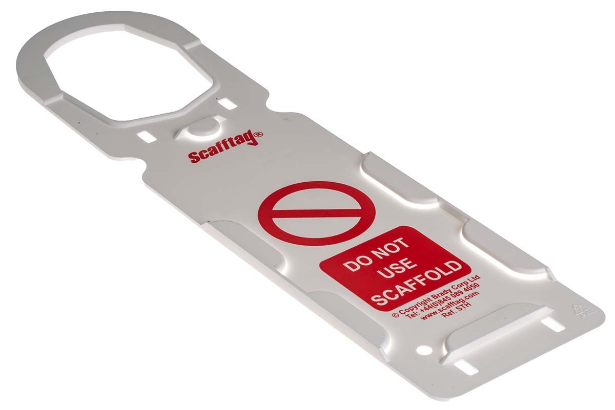 scf01 ScaffTag White on Green Safety Scaffolding Tag, English Language, 1 Per Pack per Pack