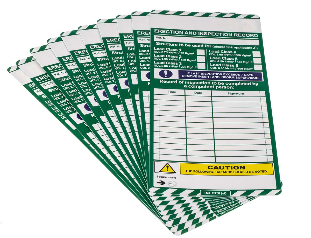 scf03a ScaffTag Safety Scaffolding Tag, English Language, 10 Per Pack per Pack