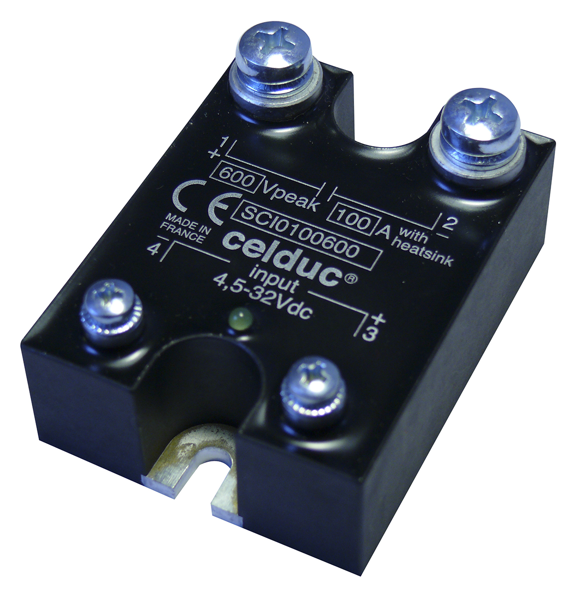 Celduc Solid State Relay, 100 A Load, DIN Rail Mount, 600 V Load, 32V Control