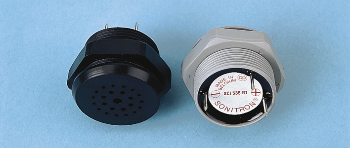 Sonitron 86 dB Panel Mount Continuous Internal 26 mm Piezo Buzzer Component 14 cm 5 V dc Min 35V dc Max