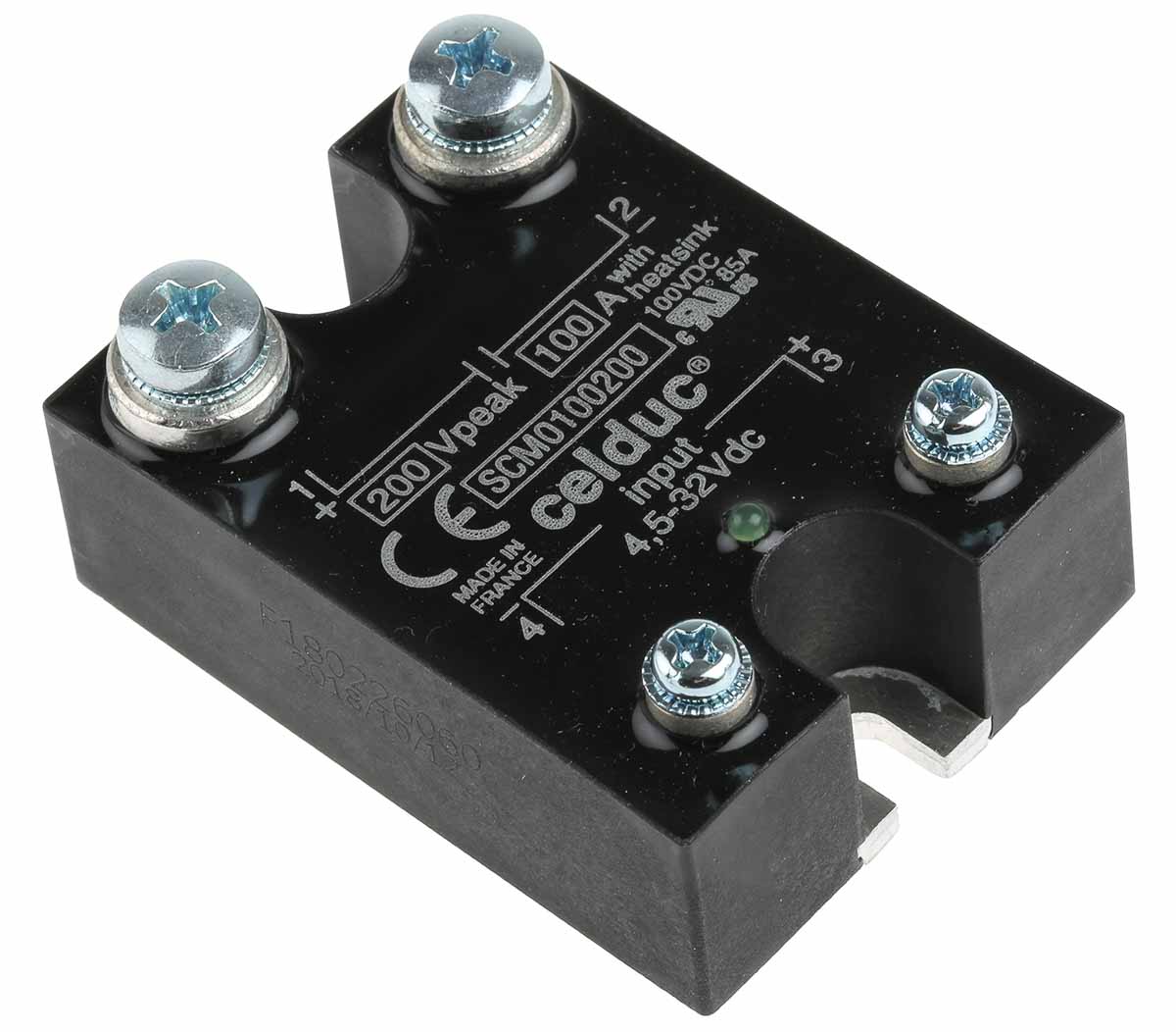 Celduc Solid State Relay, 100 A Load, DIN Rail Mount, 200 V Load, 32V Control