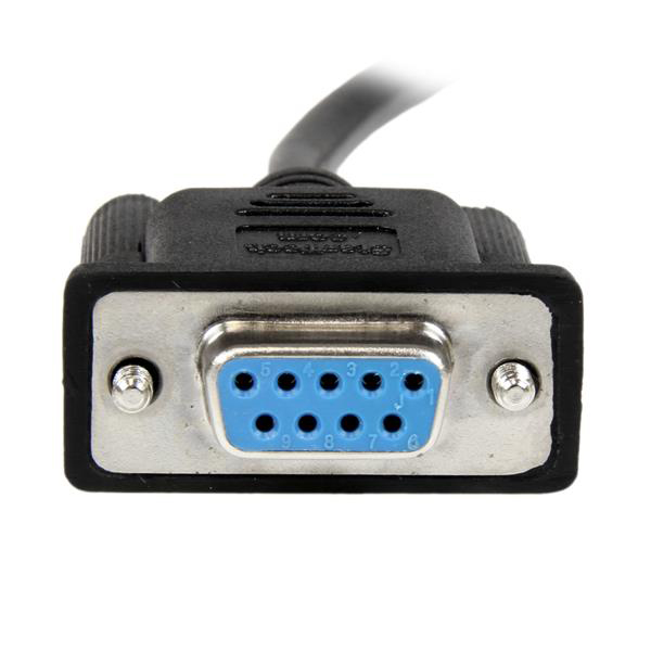 scnm9ff2mbk StarTech.com Female D-Sub 9-Pin to Female DB9 Serial Cable, 2 m Polyvinyl Chloride, SCNM Series
