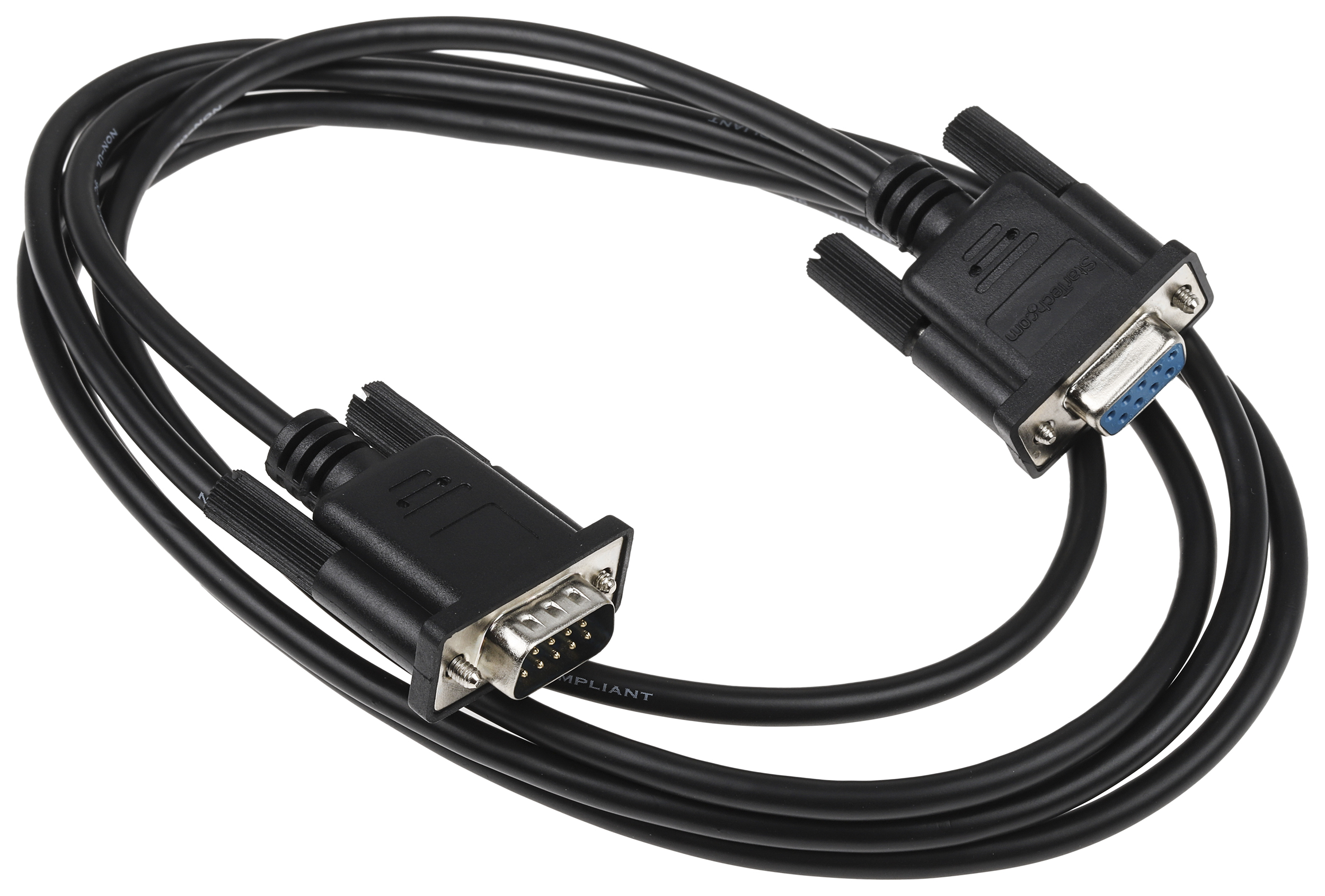 scnm9fm2mbk StarTech.com Female D-Sub 9-Pin to Male DB9 Serial Cable, 2 m Polyvinyl Chloride, SCNM Series