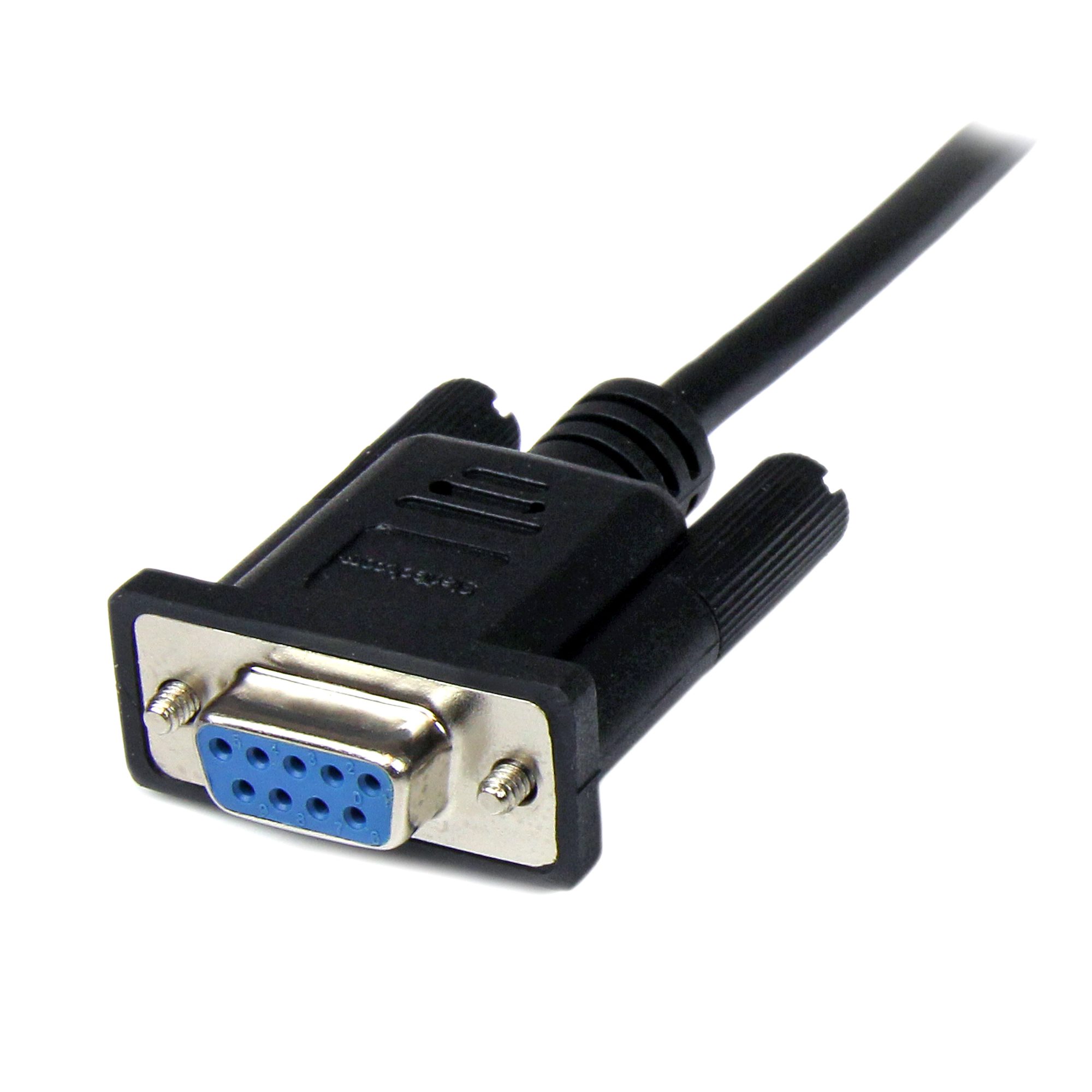 scnm9fm2mbk StarTech.com Female D-Sub 9-Pin to Male DB9 Serial Cable, 2 m Polyvinyl Chloride, SCNM Series
