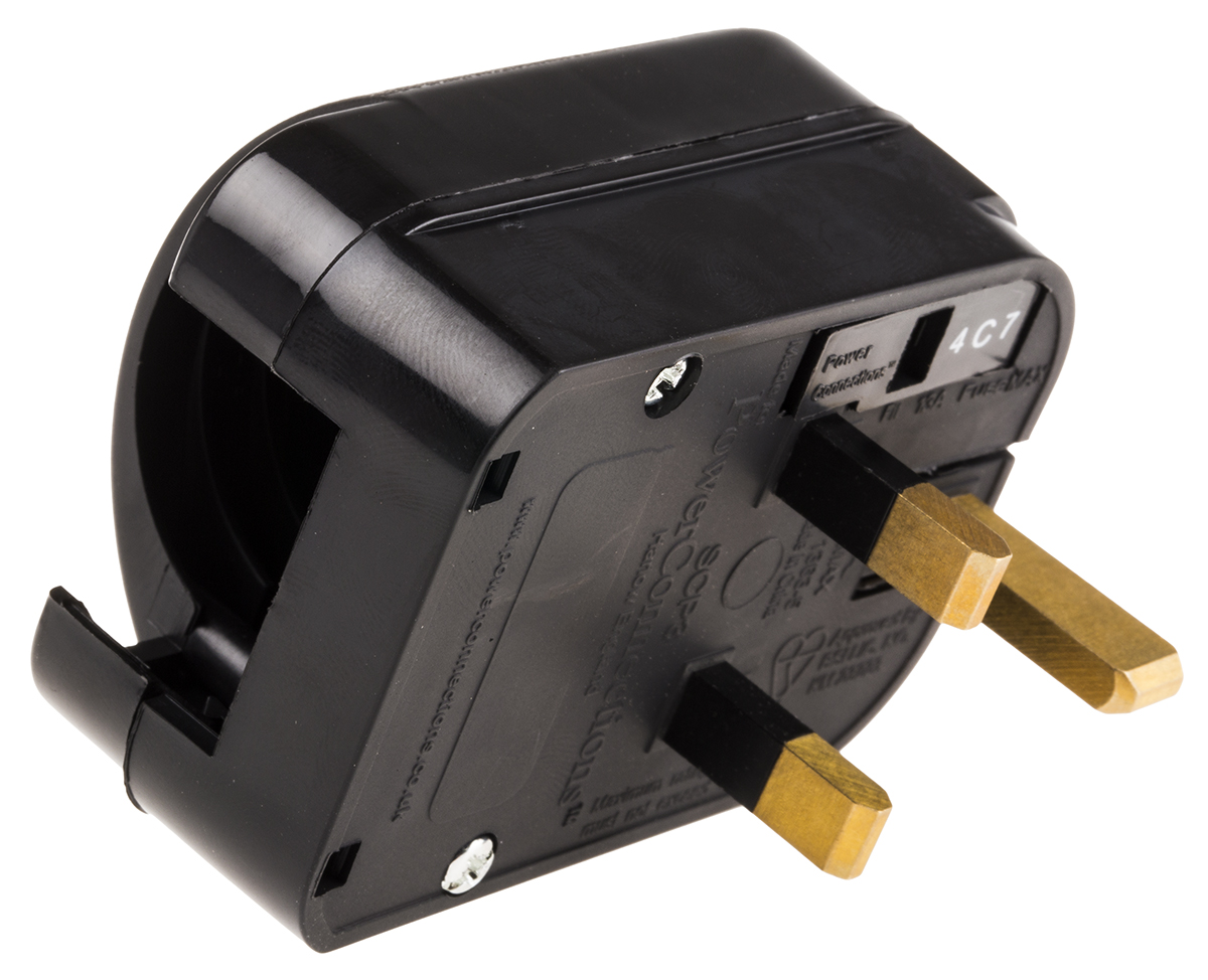 PowerConnections Mains Connector Converter Europe UK, 10A