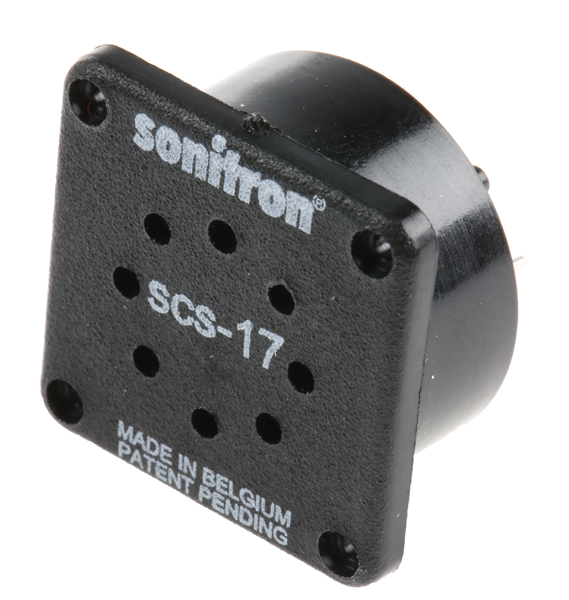 Sonitron Piezoelectric Miniature Speaker, 88 dB 700 Hz, 20 nF 8 kHz, 5.8 mm Lead Length, 5 V Pk-Pk 30 V Pk-Pk 9.7 mm