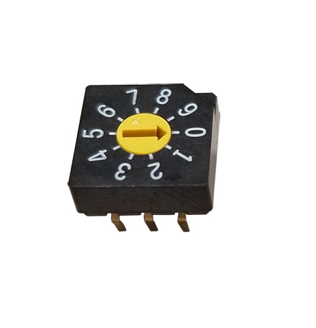 Nidec Components SD-2000, 10 Position SPDT Rotary Switch, 100mA, Snap-In