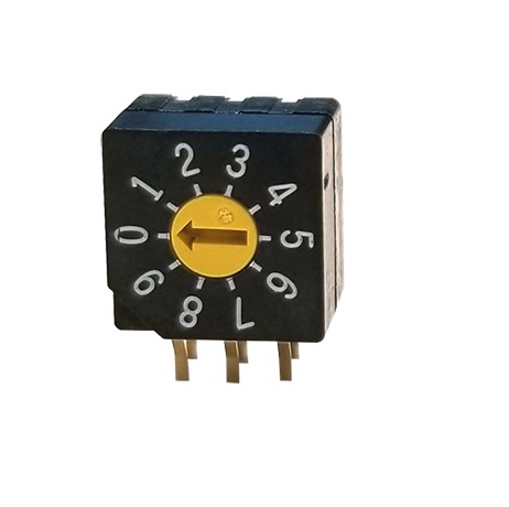 Nidec Components SD-2000, 10 Position SPDT Rotary Switch, 100mA, Pin