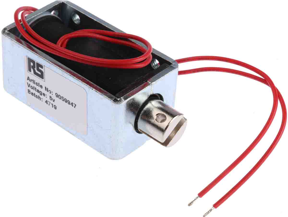 Solentec Limited SD1358 Linear Solenoid, 6V dc 57.7 mm 25.4mm 31.8 mm