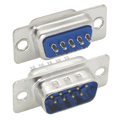 L-Com SD9 9 Way Straight 2.8 mm Pitch Screw D-Sub Connector, with Jack Screw Male
