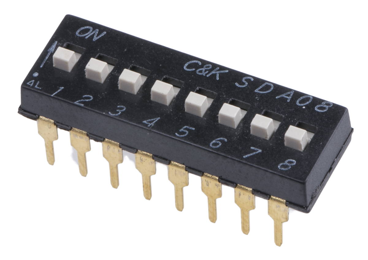 C & K Extended Rotary Coded DIP Switch Through Hole