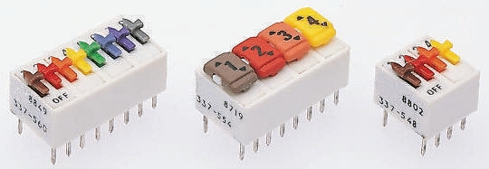 ERG Slide Rotary Coded DIP Switch Through Hole