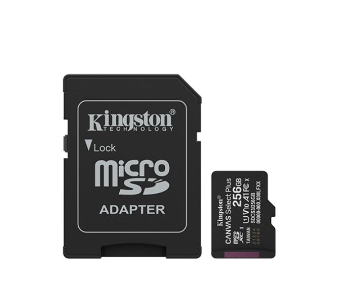Kingston 256 GB MicroSDXC Micro SD Card, Class 10, UHS-I