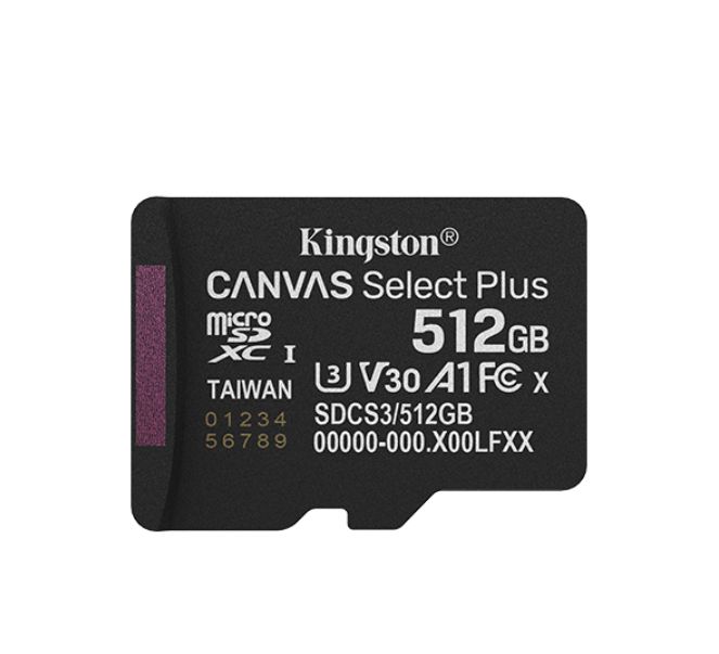 Kingston 512 GB MicroSDXC Micro SD Card, Class 10, UHS-I