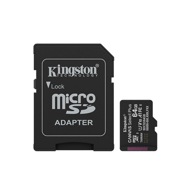 Kingston 64 GB MicroSDXC Micro SD Card, Class 10, UHS-I