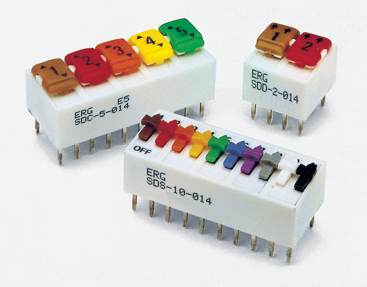 ERG Slide Rotary Coded DIP Switch PC Terminal