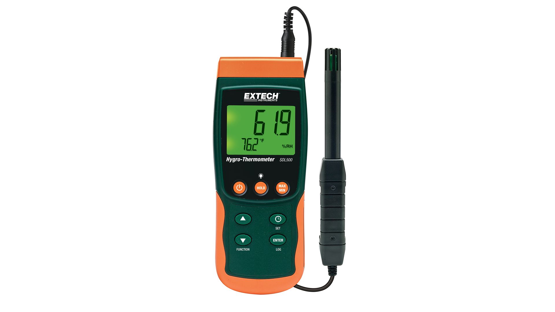 Extech SDL500 Hygrometer 50 °C, ±3 %RH Accuracy, 1300 °C Max, 95 %RH Max