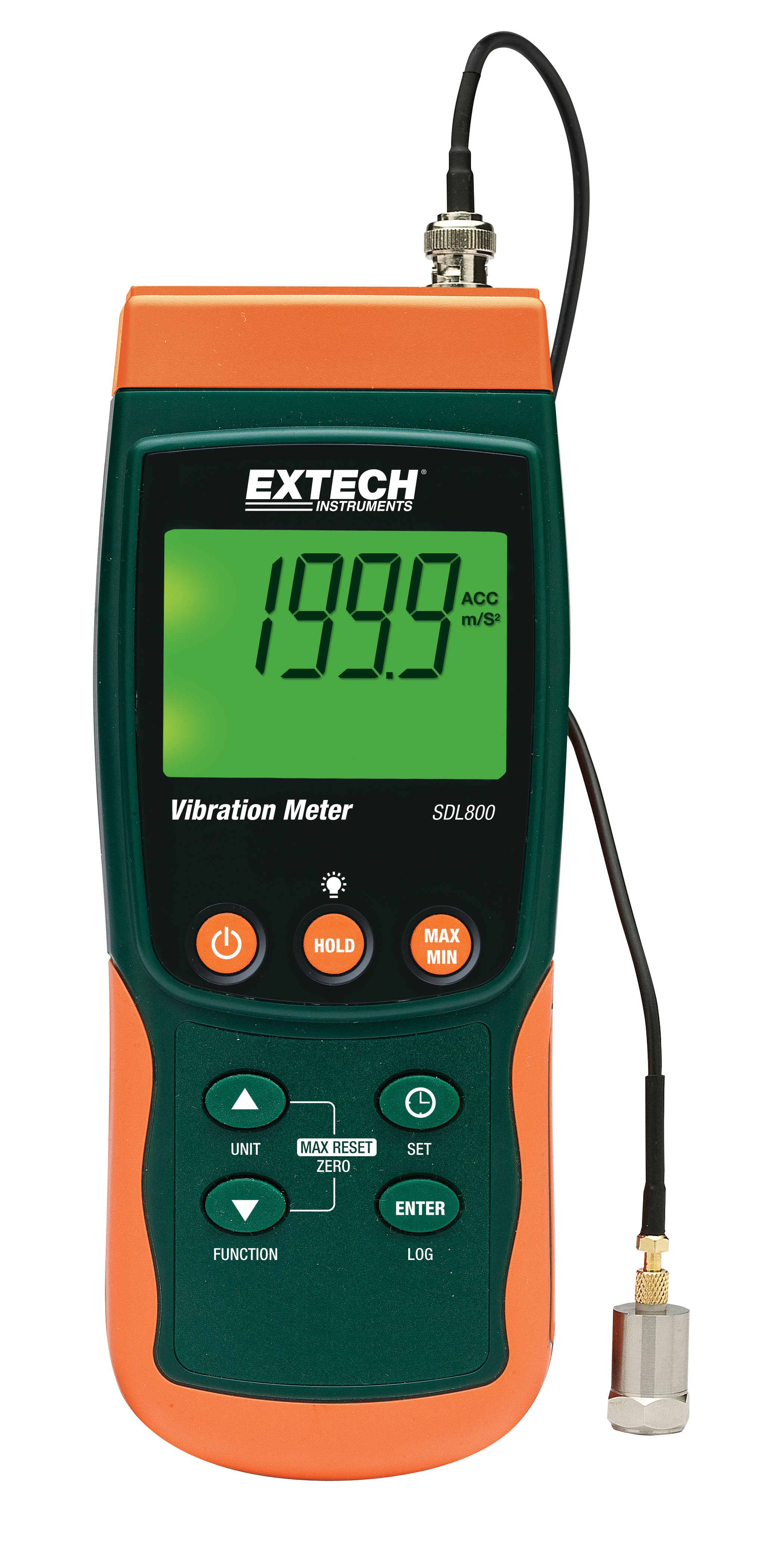 Extech SDL800 Vibration Meter - Velocity, Displacement, Acceleration