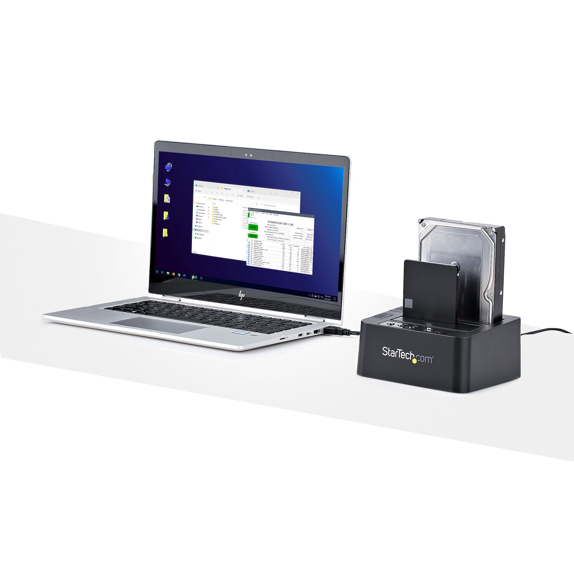 sdock2u33re StarTech.com USB 2.5 in, 3.5 in 147 x 132 x 70 mm Hard Drive Docking Station 2.5 x 3.5 in