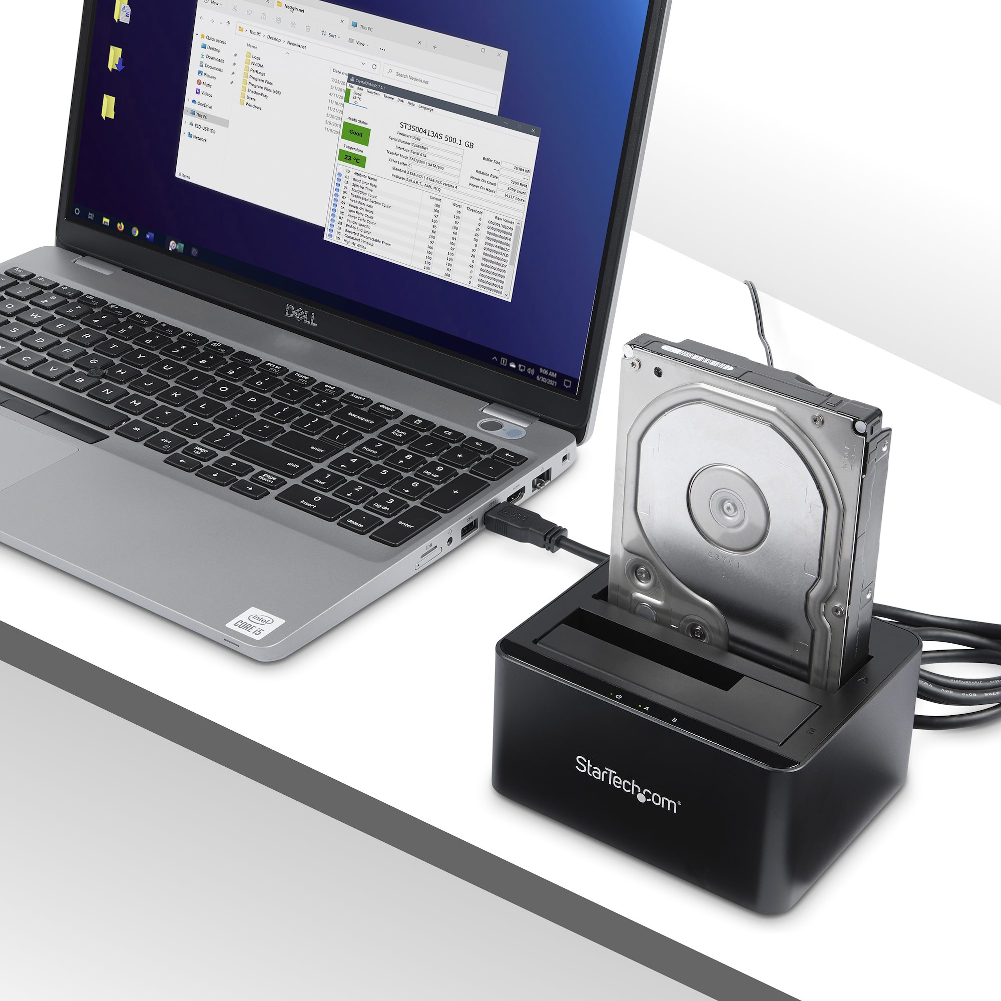 sdock2u33v StarTech.com USB 3.0 2.5 in, 3.5 in 11.4 x 13 x 6.2 cm Hard Drive Docking Station 2.5 x 3.5 in