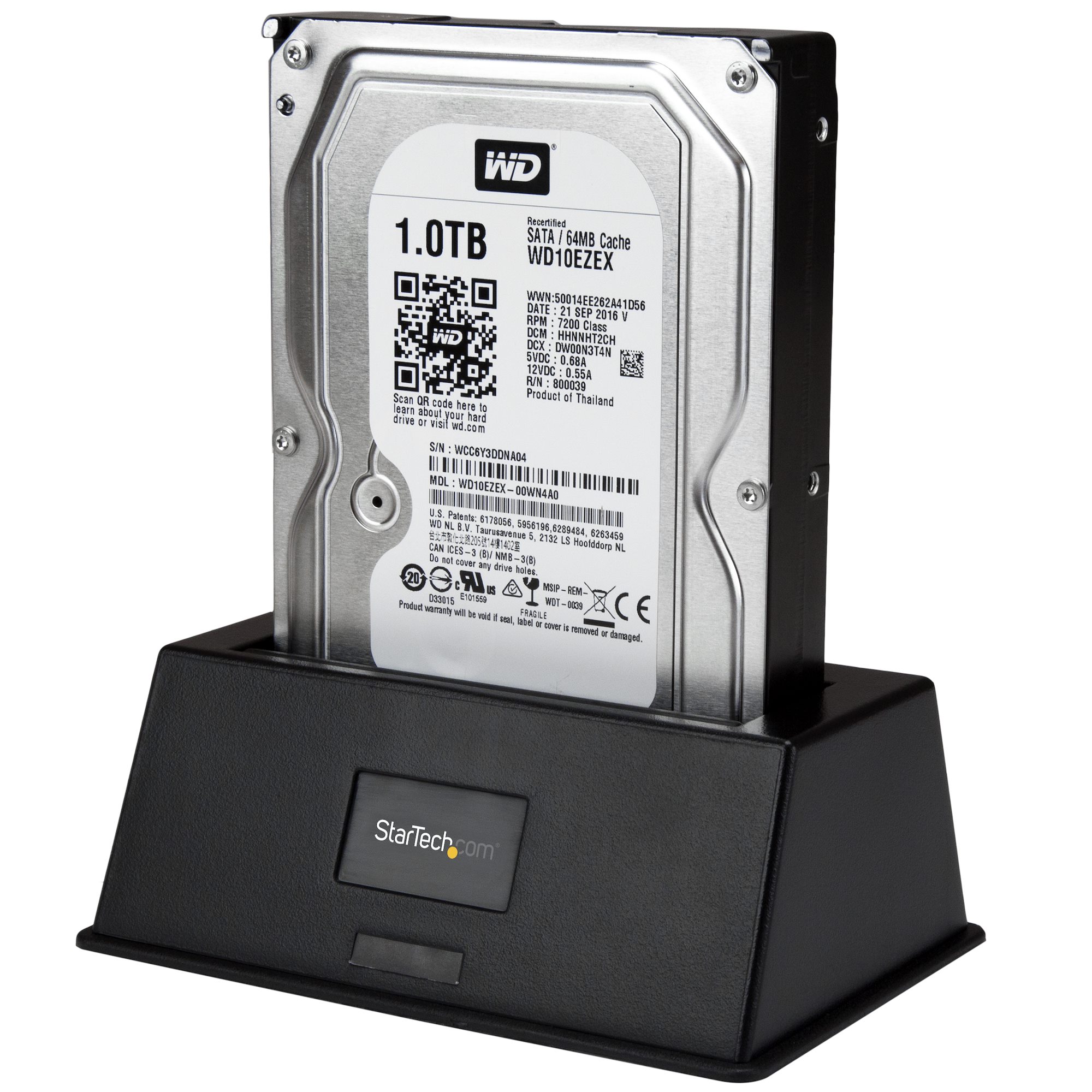 sdocku33bv StarTech.com USB 3.0 2.5 in, 3.5 in 139 x 91 x 54 mm Hard Drive Docking Station 2.5 x 3.5 in