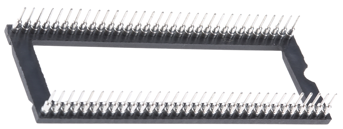 sds-232-s075-95 E-TEC 1.78 mm Pitch Vertical 64 Way, Through Hole Turned Pin Open Frame DIL Socket, 3A