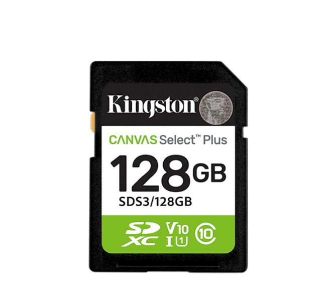 Kingston 128 GB SD SD Card, UHS-I, Class 10