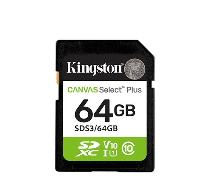 Kingston 64 GB SDXC SD Card, Class 10, UHS-I