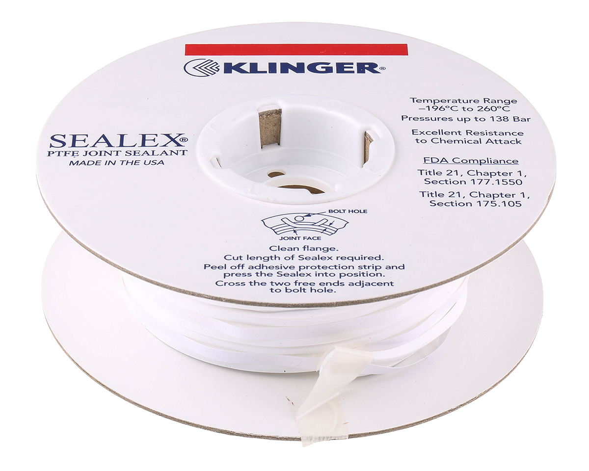 Klinger White PTFE Tape, 8 m x 10mm x 3 mm